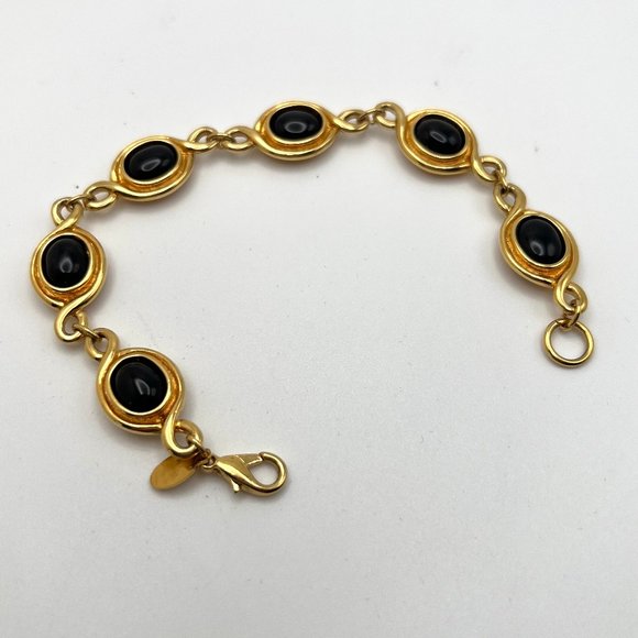 Kenneth Jay Lane KJL Reversible Black White Bracelet - Picture 4 of 5